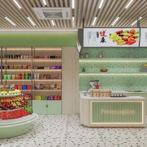 现代水果店3D模型下载